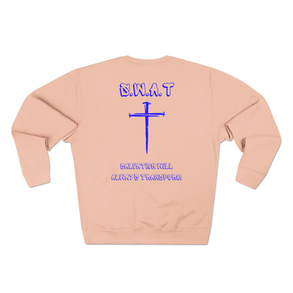 Swat Christian Blue Words Crewneck