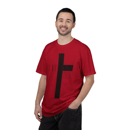 Adult T-Town Christian Black Letters & Cross Heavyweight