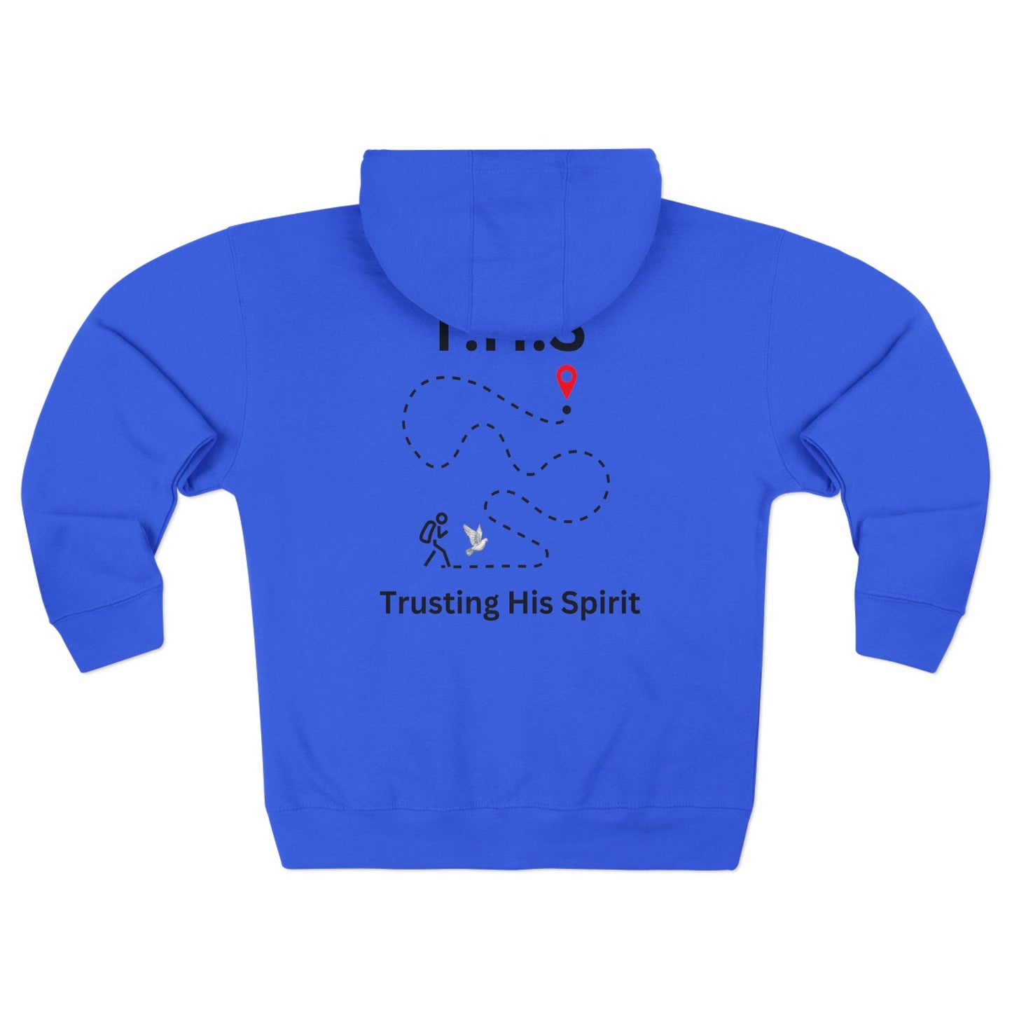 Adult T.H.S Trusting His Spirit Specialty Hoodie Black Letters Zipper