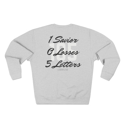 Adult 105 Christian Black and White Letters Crewneck