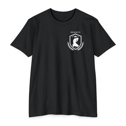 Adult Heights Christian White Letters & Image Premium Tee