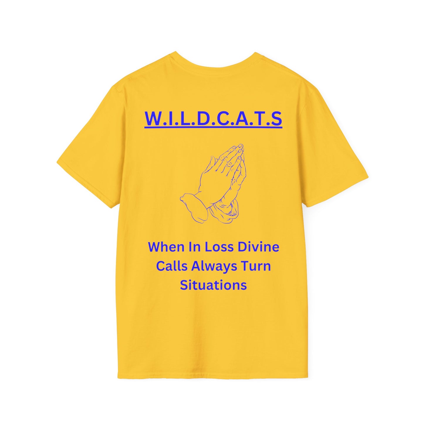 Wildcats Christian Blue Letters & Picture