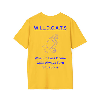 Wildcats Christian Blue Letters & Picture