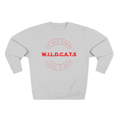 Wildcats Christian Red Letters & Picture Crewneck