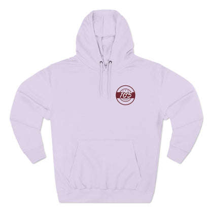 Adult 105 Christian Marron and White Letters Hoodie