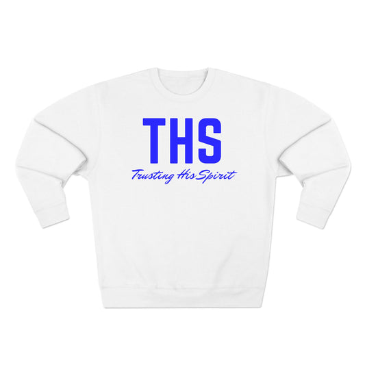 Adult THS Christian Blue Letters Crewneck