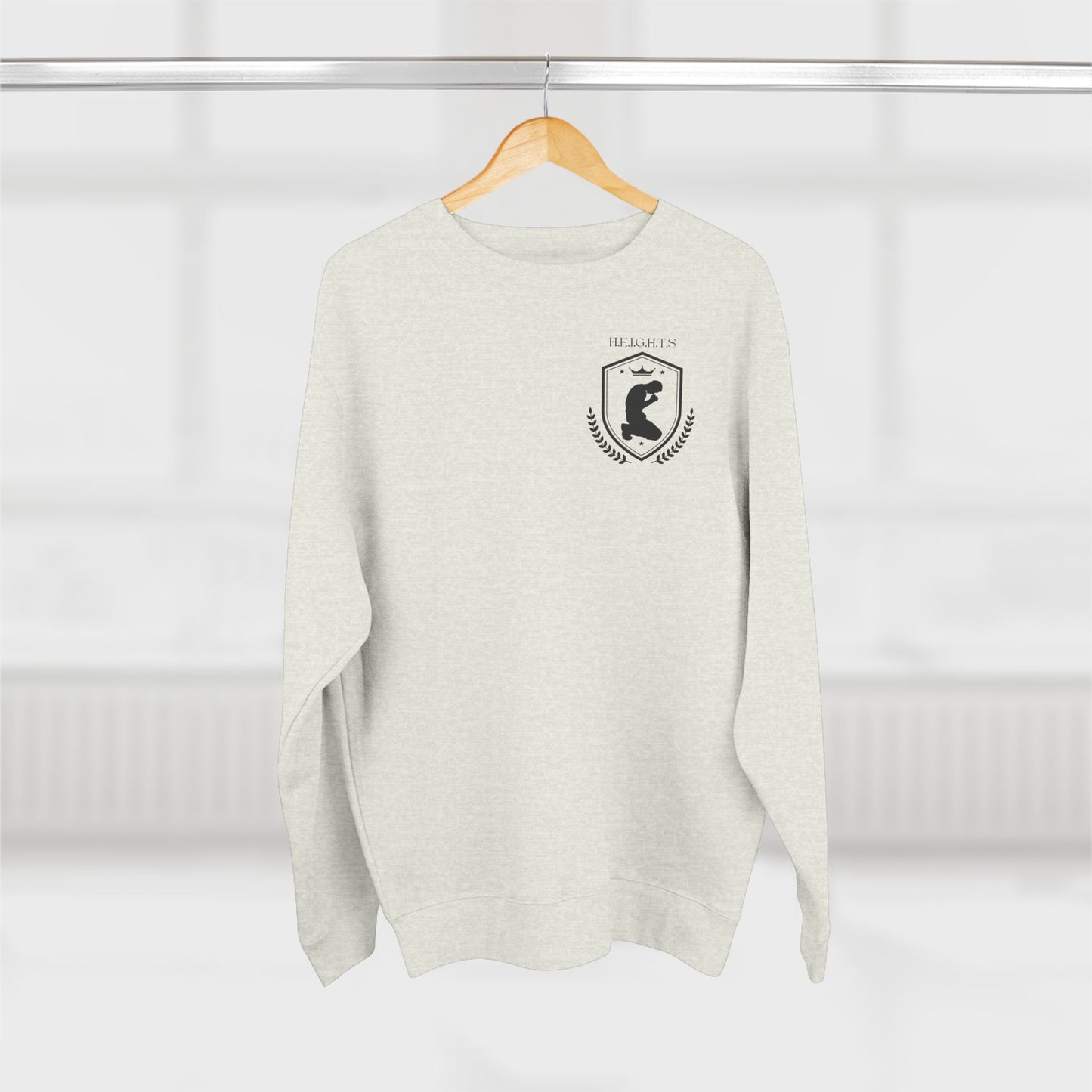 Heights Christian Black Letters & Image Crewneck