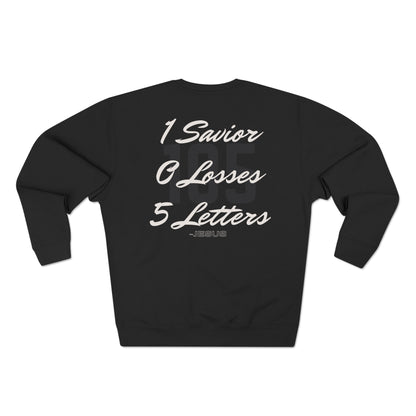 Adult 105 Christian White and Black Letters Crewneck