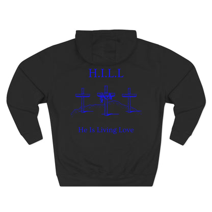 Hill Christian Blue Words Hoodie