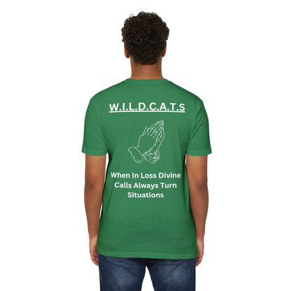 Wildcats Christian White Letters & Picture