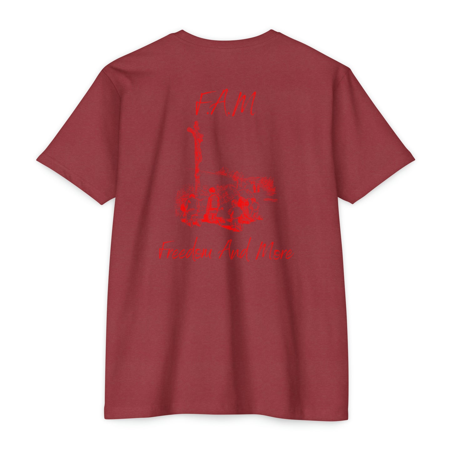 Fam Christian Red Letters & Image Blended