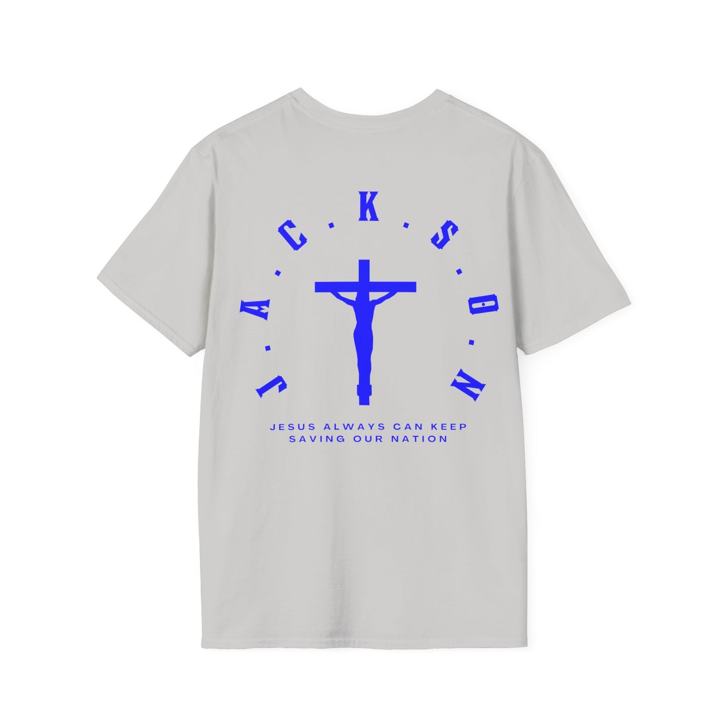 Jackson Believing Christian Blue Letters & Cross