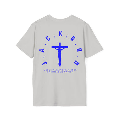 Jackson Believing Christian Blue Letters & Cross