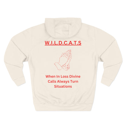 Wildcats Christian Red Letters & Picture Hoodie