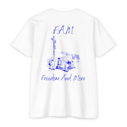 Fam Christian Blue Letters & Image Blended