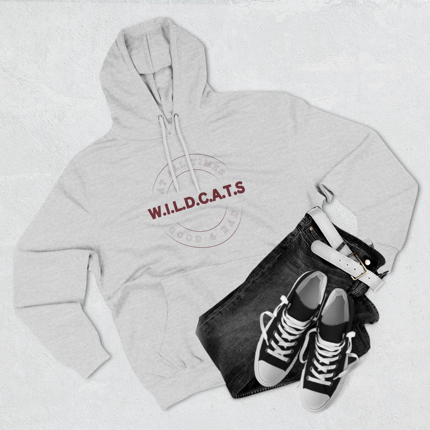 Wildcats Christian Marron Letters & Picture Hoodie