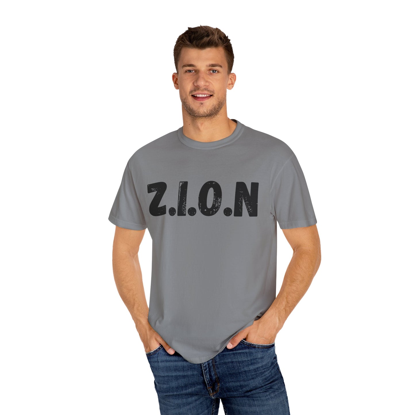 Adult Zion Black Words & Image