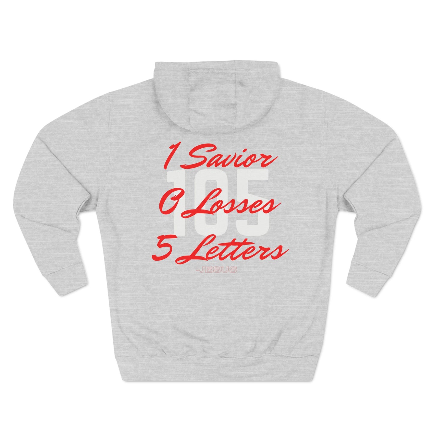 Adult 105 Christian Red and White Letters Hoodie