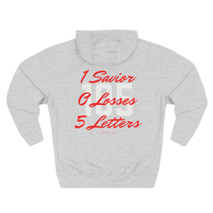 Adult 105 Christian Red and White Letters Hoodie