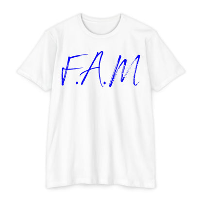 Fam Christian Blue Letters & Image Blended