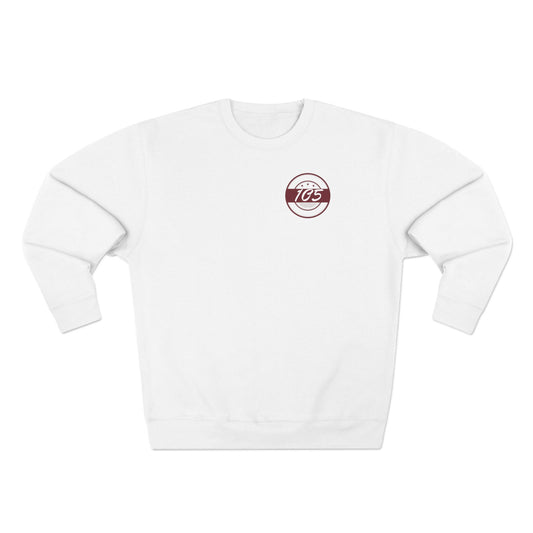 Adult 105 Christian Marron and White Letters Crewneck