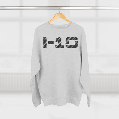 Adult I-10 Christian Black Words Crewneck