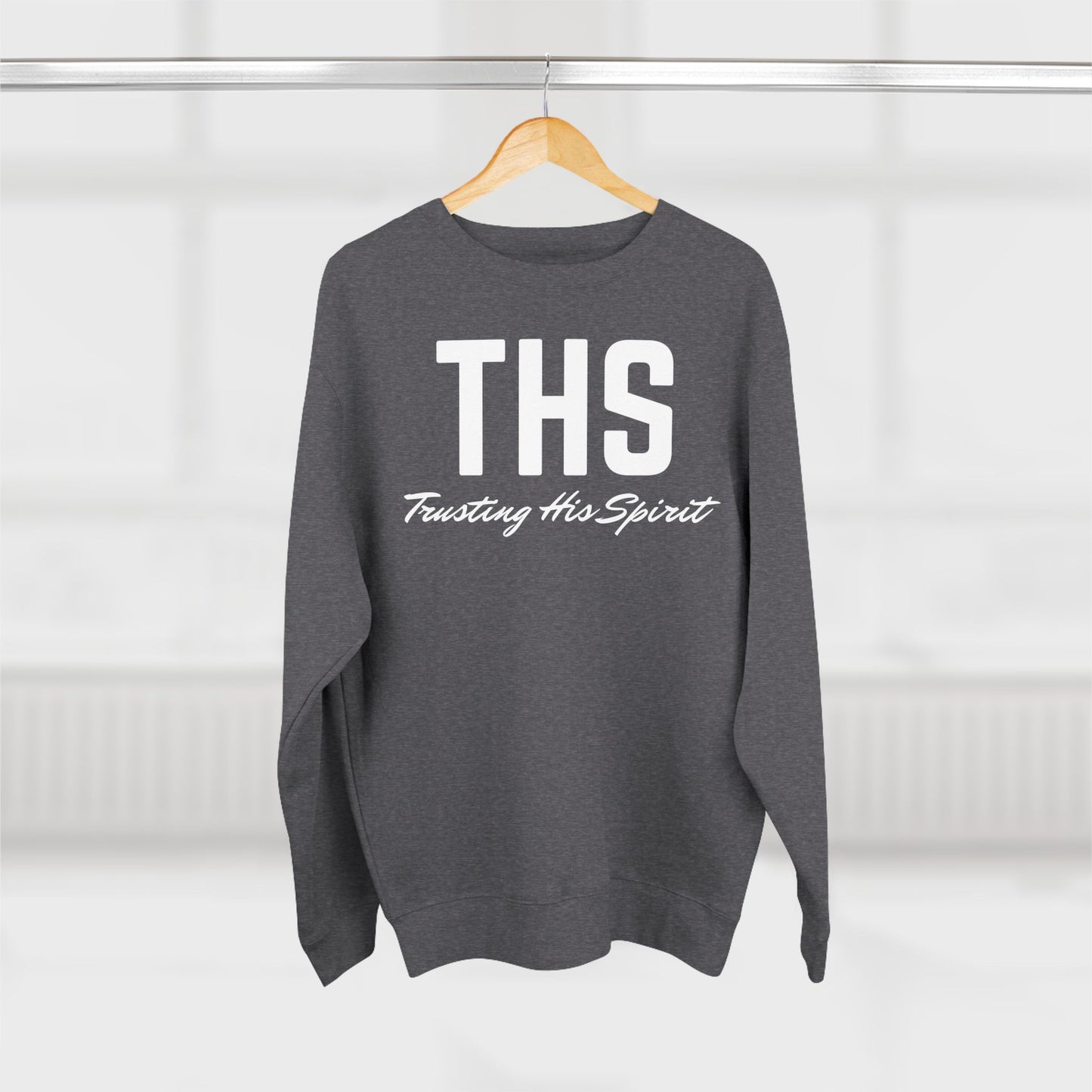 Adult THS Christian White Letters Crewneck