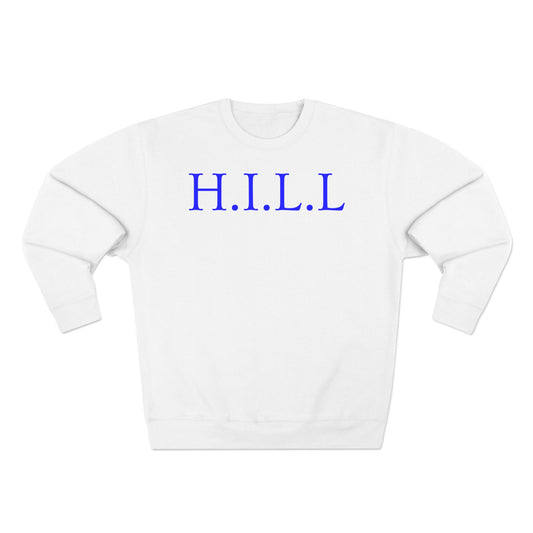 Hill Christian Blue Words Crewneck