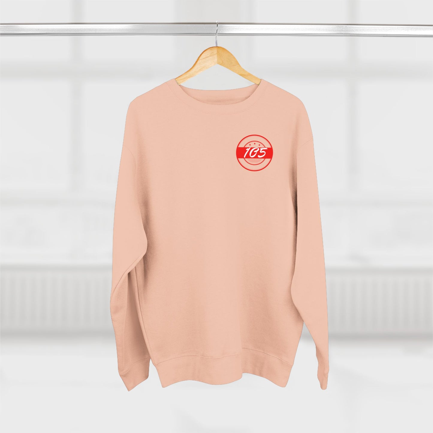 Adult 105 Christian Red and White Letters Crewneck