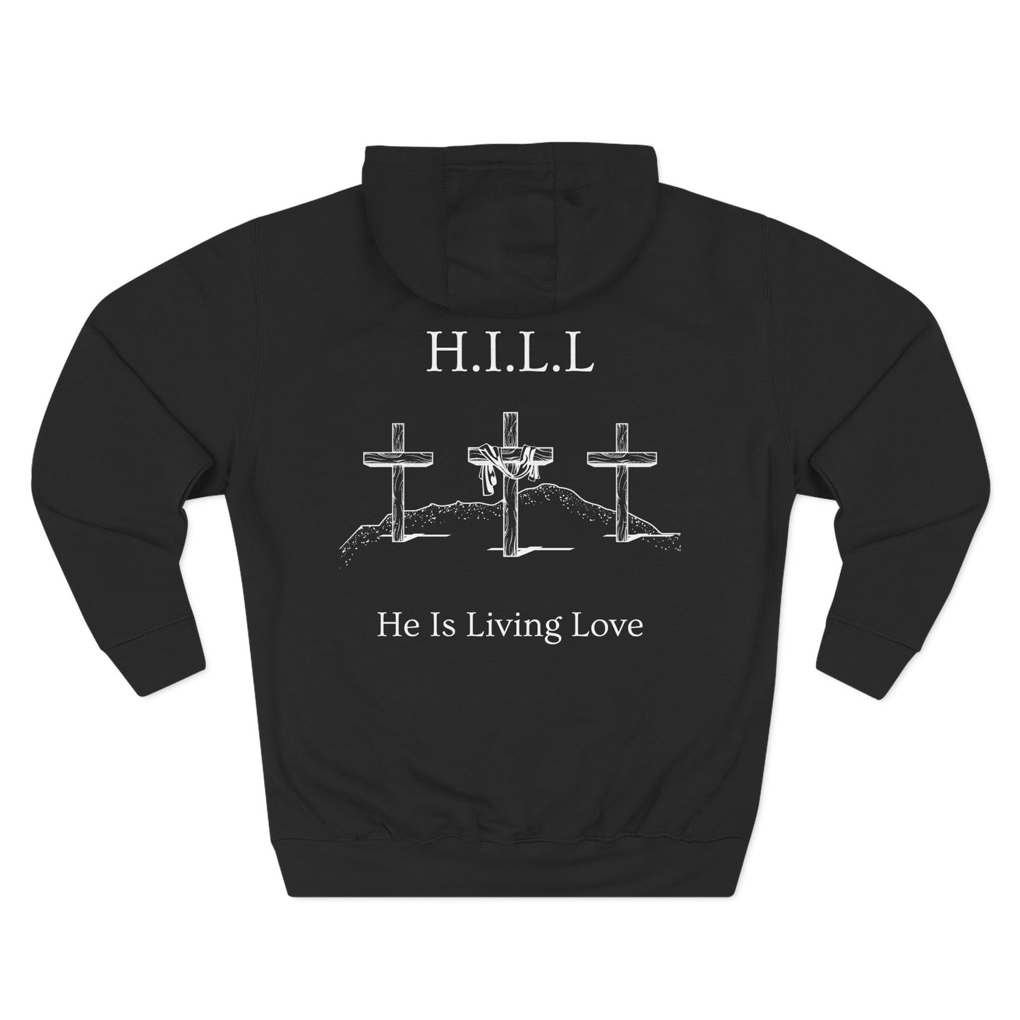 Adult Hill Christian White Words Pullover Hoodie
