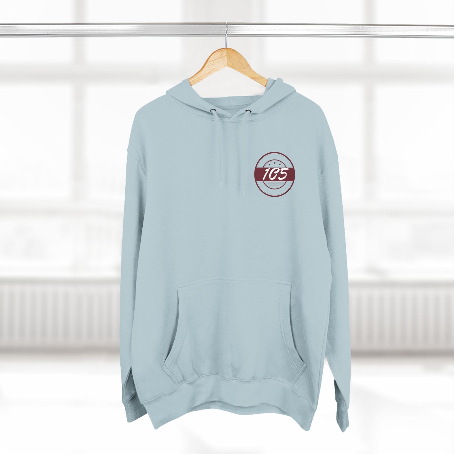 Adult 105 Christian Marron and White Letters Hoodie