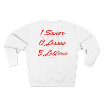 Adult 105 Christian Red and White Letters Crewneck