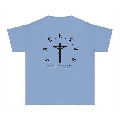 Youth Jackson Believing Christian Black Letters & Cross