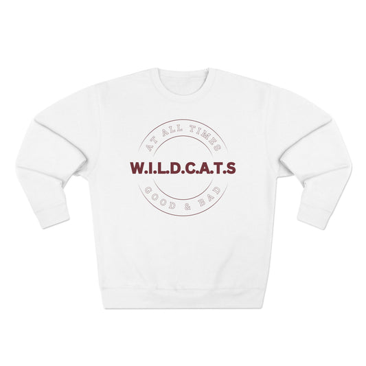 Wildcats Christian Marron Letters & Picture Crewneck