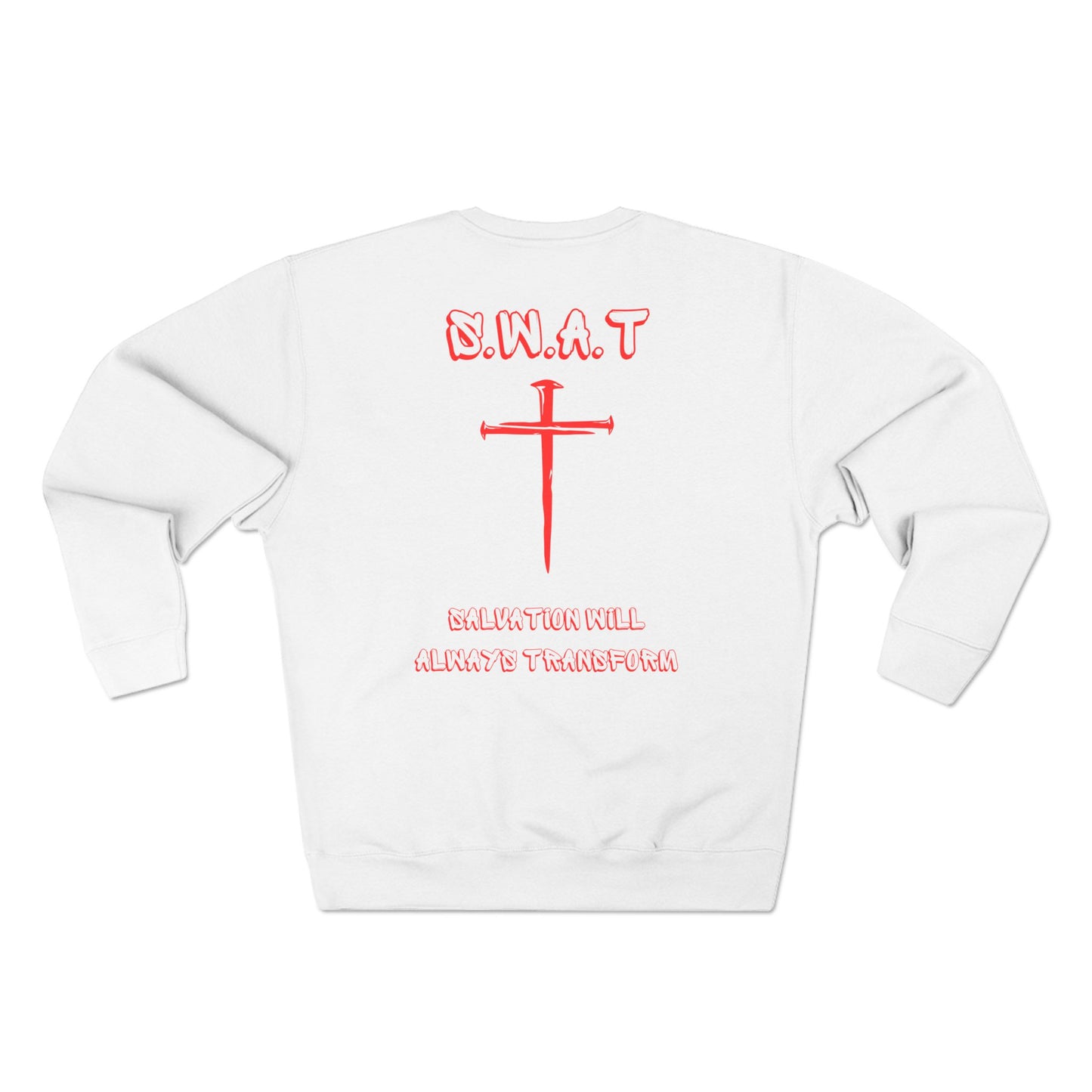 Swat Christian Red Words Crewneck
