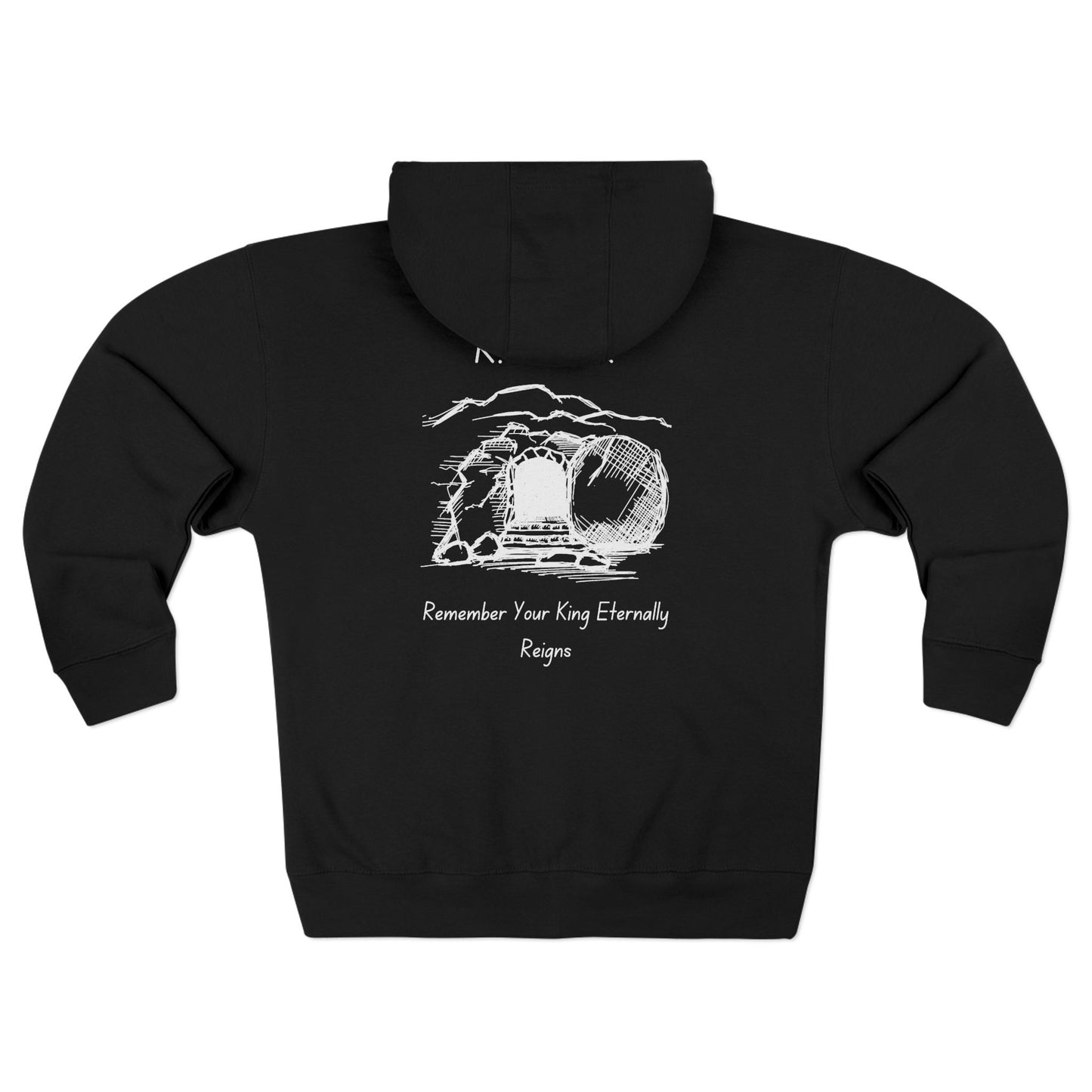 Adult RYKER Christian White Letters Zipper Hoodie