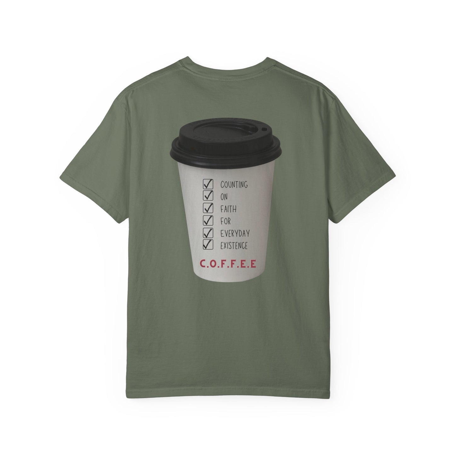 Adult Coffee Christian White Letters & Image