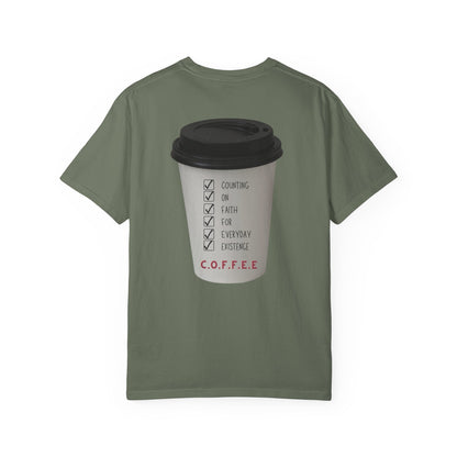 Adult Coffee Christian White Letters & Image