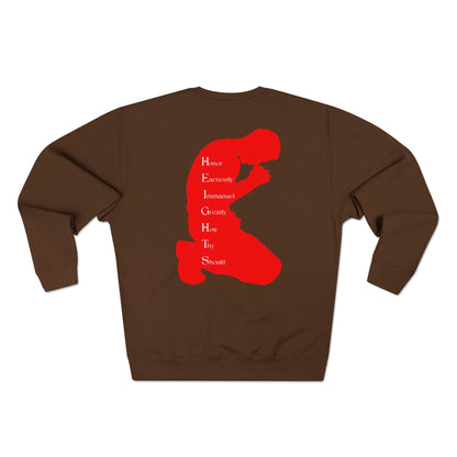 Heights Christian Red Letters & Image Crewneck