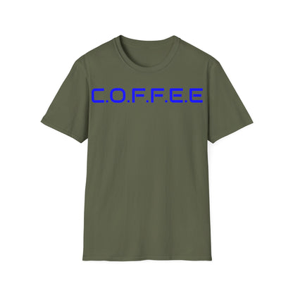 Adult Coffee Christian Blue Words Only