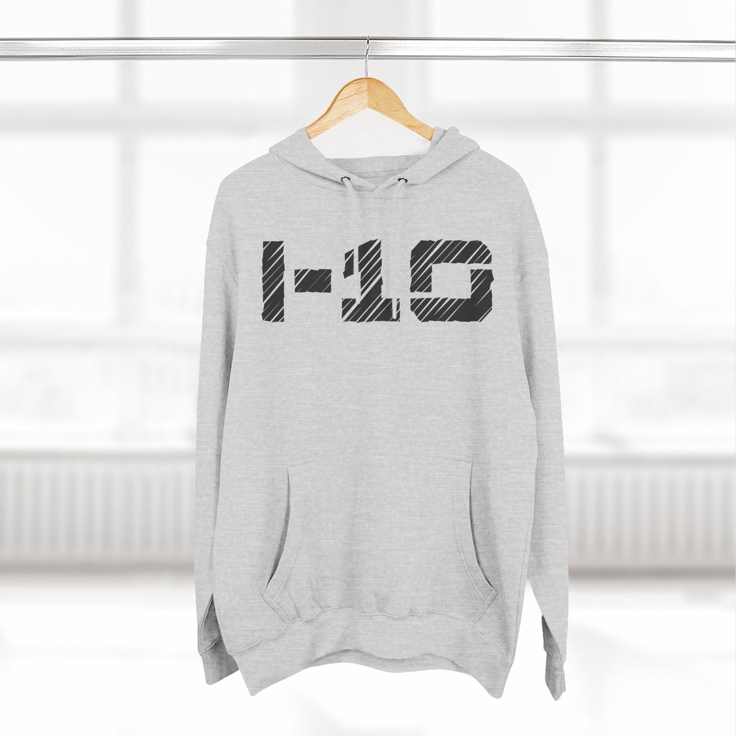 Adult I-10 Christian Black Words Pullover Hoodie