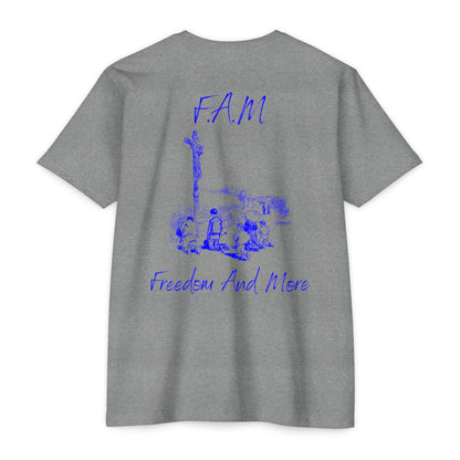 Fam Christian Blue Letters & Image Blended