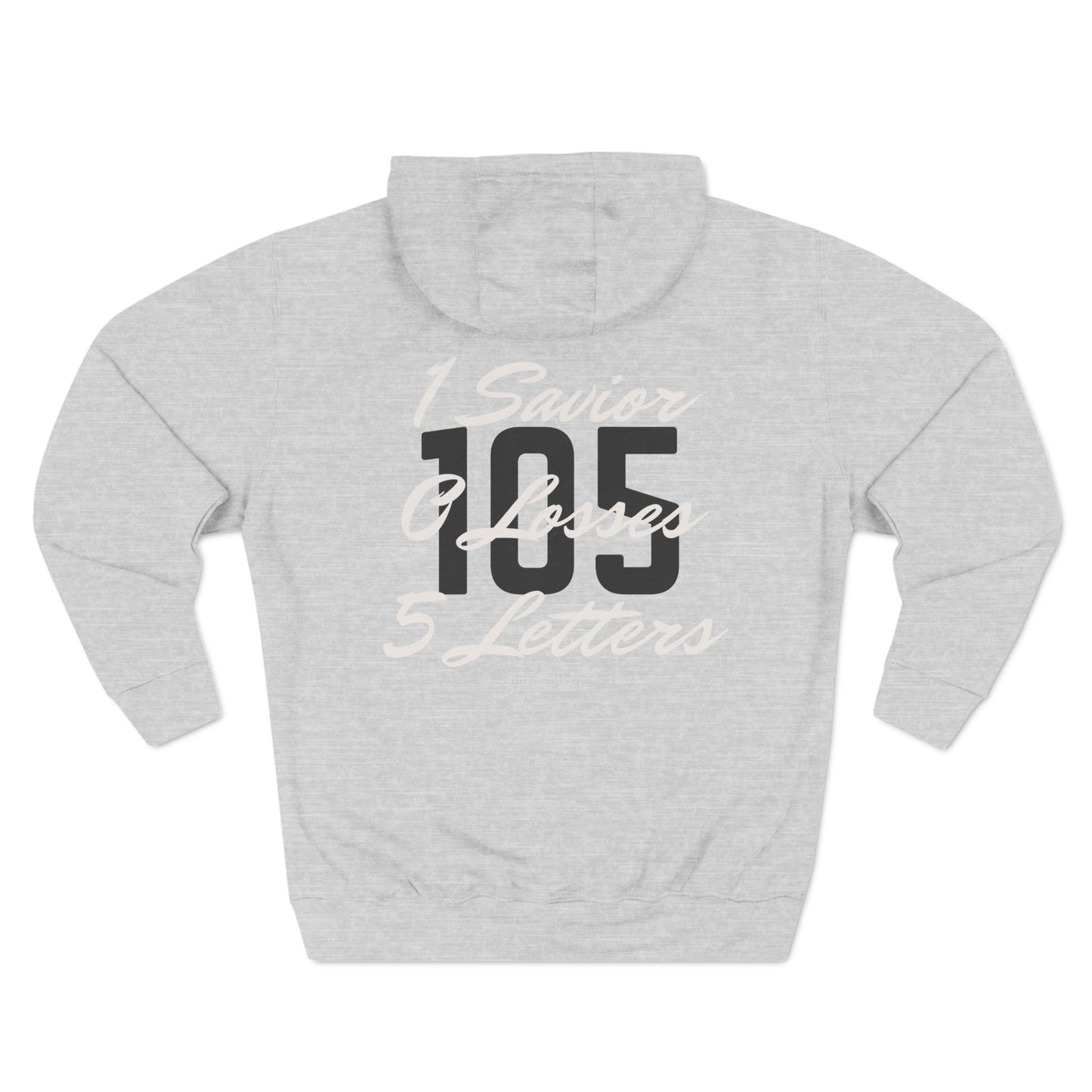 Adult 105 Christian White and Black Letters Hoodie