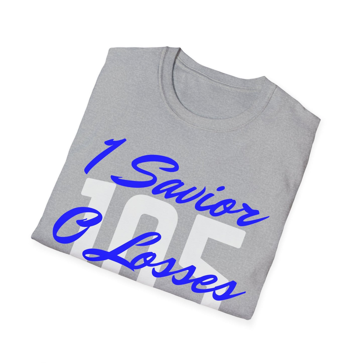 Adult 105 Christian Blue and White Letters