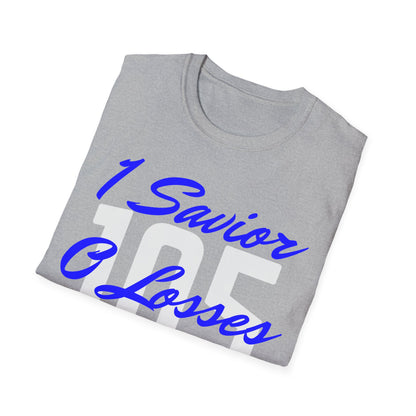 Adult 105 Christian Blue and White Letters