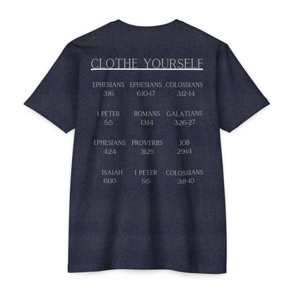 Clothe Yourself White Tshirt(scripture) next level
