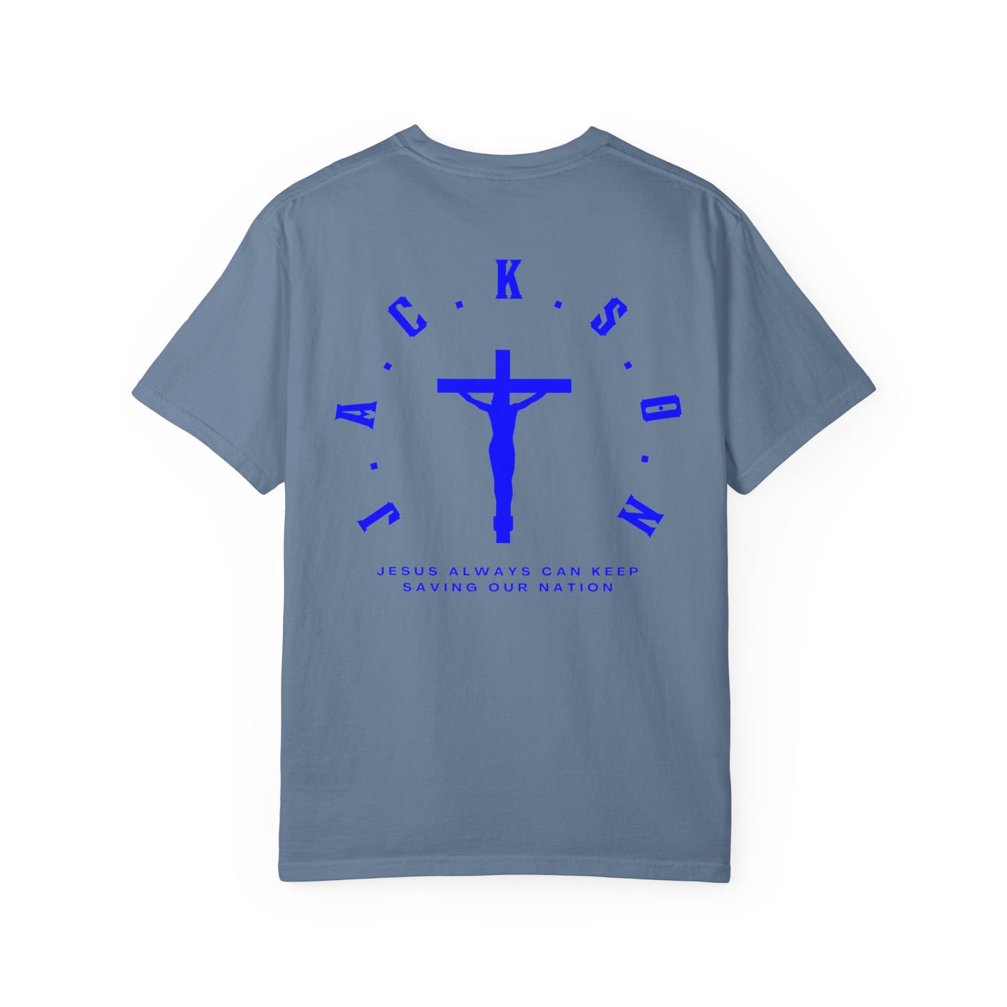 Jackson Believing Christian Blue Letters & Cross