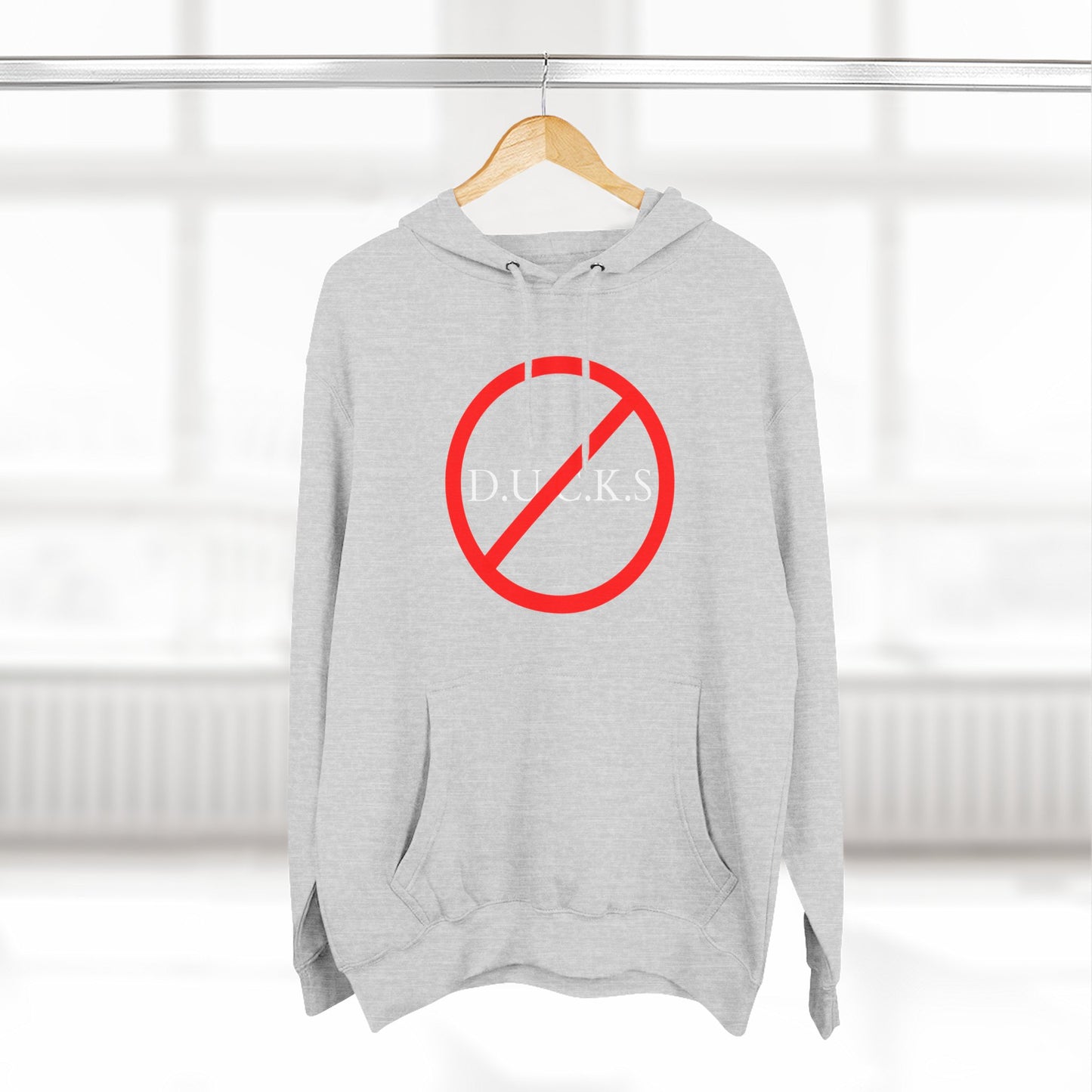 Adult Ducks Christian White Words Pullover Hoodie