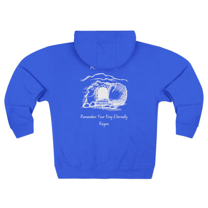 Adult RYKER Christian White Letters Zipper Hoodie