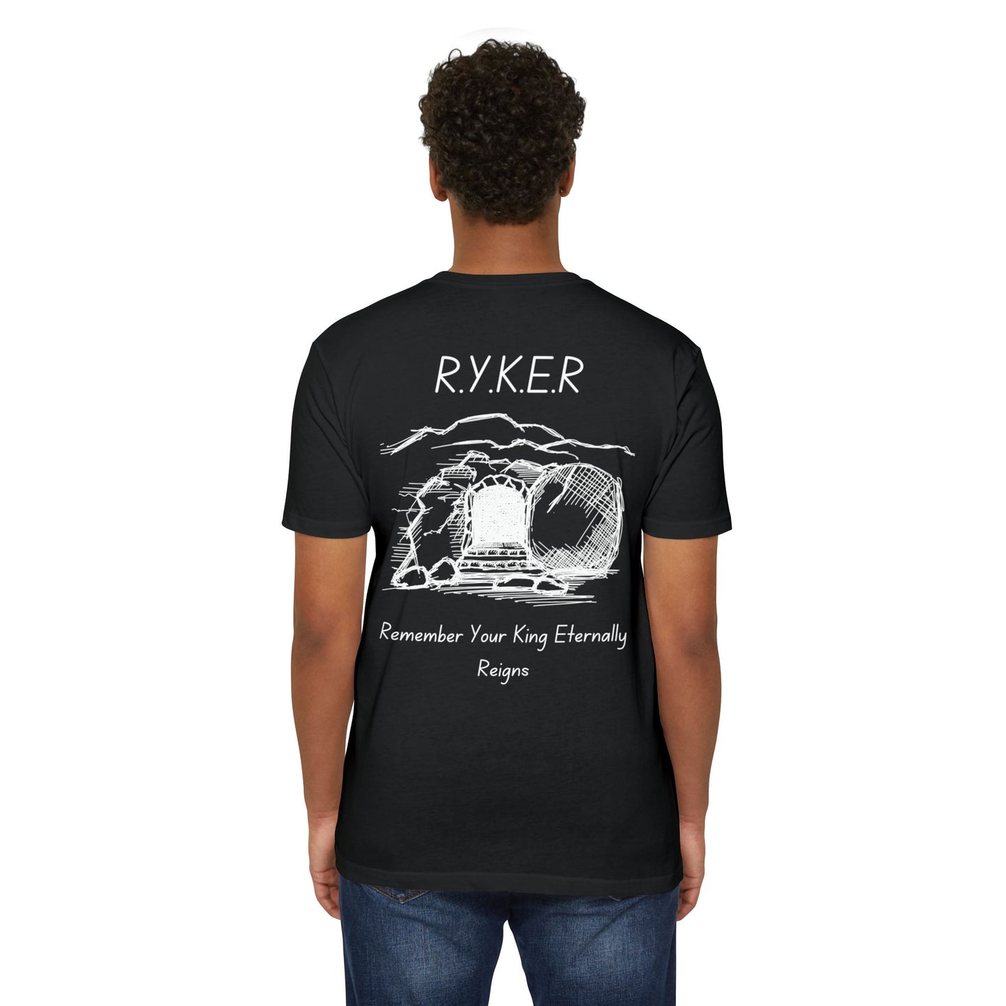 Adult RYKER Christian White Letters Premium Tee